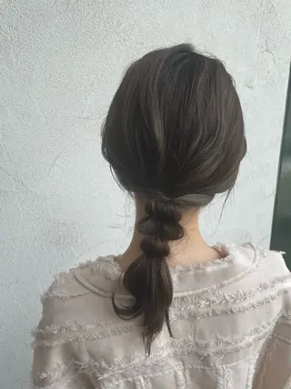 ミディアム ヘアアレンジ 山下 襟華のヘアスタイル