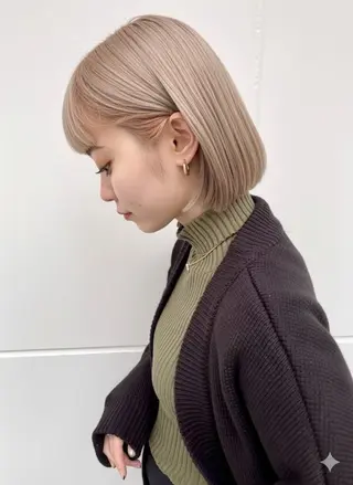 カラー ヘアサロンM新宿 カットカラーブリーチのヘアスタイル