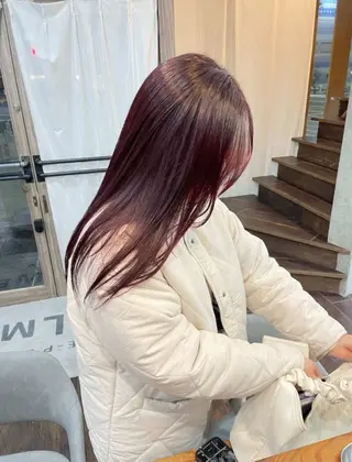 カラー ルプラボウ ふくい きなりのヘアスタイル