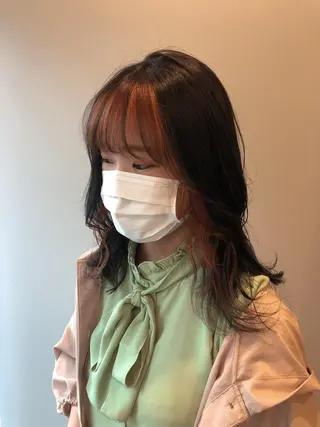 ミディアム カラー mizuki 韓国 ヘア/髪質改善のヘアスタイル