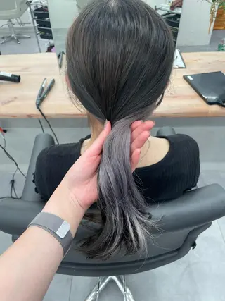セミロング ♡似合わせハイトーン ♡maiのヘアスタイル