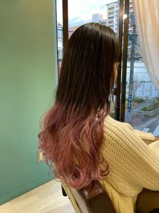 ロング カラー 末石 智のヘアスタイル
