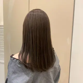 セミロング カラー 【完全個室】髪質改善 暖色カラー/山崎唯奈のヘアスタイル