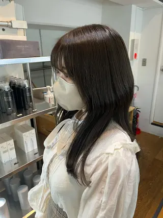 ロング Airi 韓国y2k ハイレイヤーのヘアスタイル