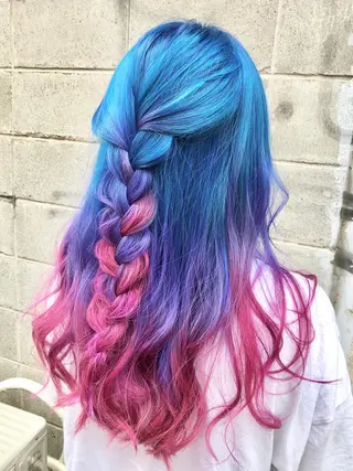 カラー ダブルスキルエクステ /羽エクステ白石宇由のヘアスタイル
