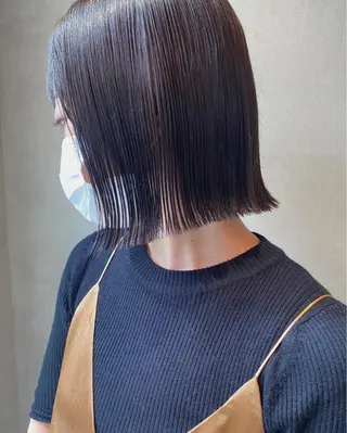 ショート カラー センターパート/ 暖色カラーayuのヘアスタイル