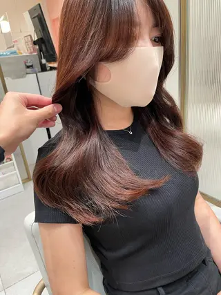 ロング レイヤーカット/透明 感カラー🐬永井瑠栞のヘアスタイル