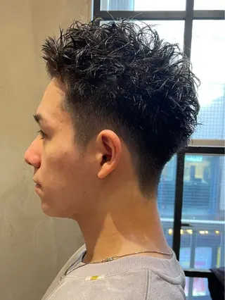 ショート パーマ メンズ 新宿メンズ専門 モテ清潔感パーマ特化のヘアスタイル
