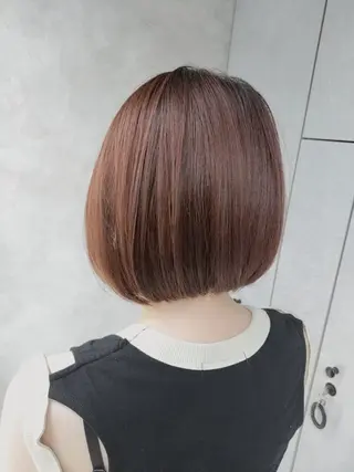ミディアム カラー 新島 涼のヘアスタイル