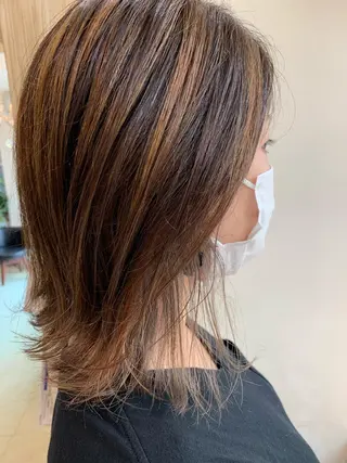 セミロング カラー 🌸スタイリスト 山浦美恵のヘアスタイル