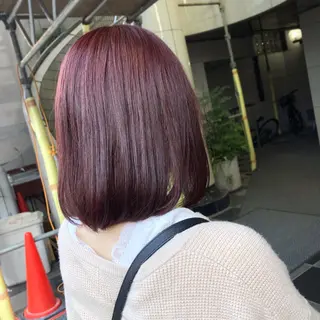 ミディアム カラー 山崎 絵莉香のヘアスタイル