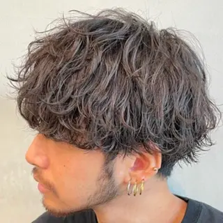 ミディアム パーマ ヘアアレンジ メンズ fifth 石川 凪のヘアスタイル