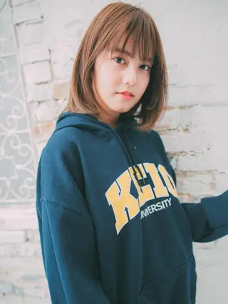 ミディアム カラー ヘアアレンジ 北九州美容室 🕊️わかな✂︎のヘアスタイル