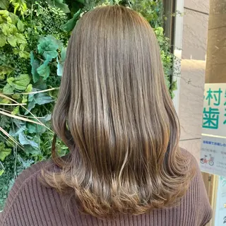 ミディアム カラー 透明感カラー/韓国 ヘア🩶yuri🩵のヘアスタイル