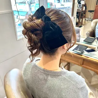 セミロング カラー ヘアアレンジ 吉水 彩乃 /ボブ/艶感カラーのヘアスタイル