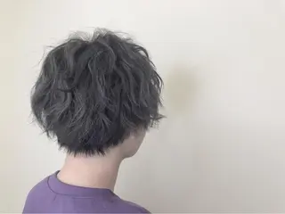 ショート カラー パーマ メンズ メンズ レイヤー ウルフ 弓木啓輔のヘアスタイル