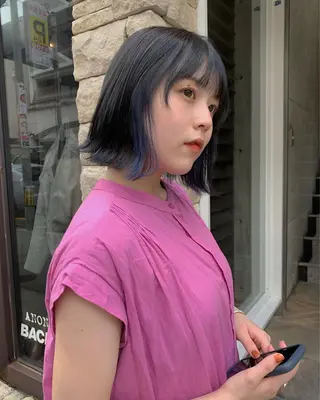 ミディアム カラー 圧倒的デザイン力 店長🎨RENAのヘアスタイル