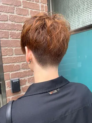 ショート カラー パーマ ヘアアレンジ メンズ キッズ ネイル マツエク・マツパ アイブロウ 久木原 ゆりのヘアスタイル