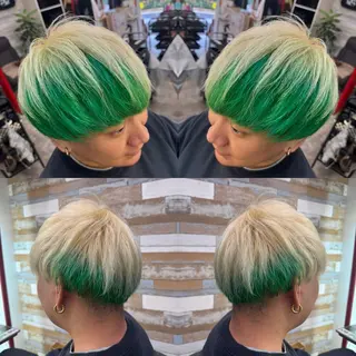 ショート カラー メンズ "PEPPU "所属・🌈推し色派手髪 ハイトーンShinのヘアスタイル