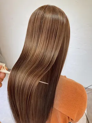 カラー パーマ ロング 🌿アロマヘアルーム 池袋店✂︎のヘアスタイル