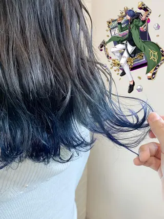 ミディアム カラー ヘアアレンジ 🌿‬ ܸAir 透明感🌱西村知佳のヘアスタイル