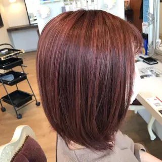 ミディアム カラー 山本 咲貴のヘアスタイル