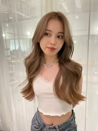 ロング 韓国風🤍 イワサキ　リコ🍒のヘアスタイル