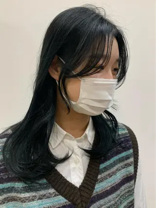 ミディアム カラー 鈴木 まりやのヘアスタイル