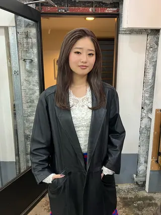 セミロング 🌈いけだ あみ🌷のヘアスタイル