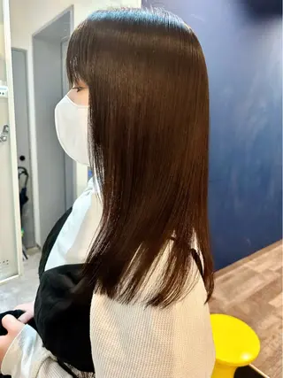 ミディアム 縮毛矯正+モテカラー 🎀✨MIHOのヘアスタイル