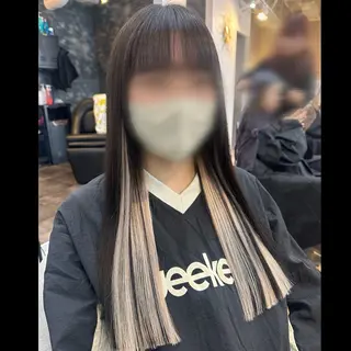 ロング カラー ヘアアレンジ 🖤kana/艶髪/ 韓国風暗髪カラー🖤のヘアスタイル