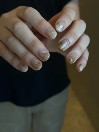 ショート カラー パーマ ヘアアレンジ メンズ キッズ ネイル マツエク・マツパ アイブロウ ar. harajukuのネイルデザイン