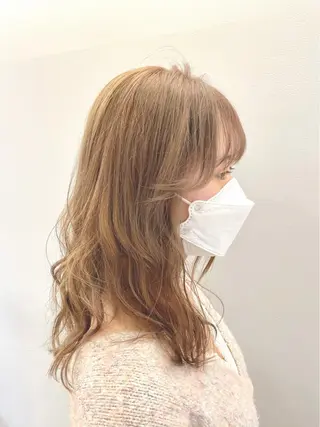 セミロング 髪質改善✨️透明感カ ラー✧*。山下さいみのヘアスタイル