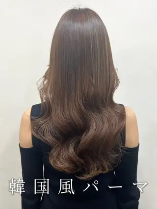 ロング 韓国風パーマ/ 菅沼 成郷のヘアスタイル