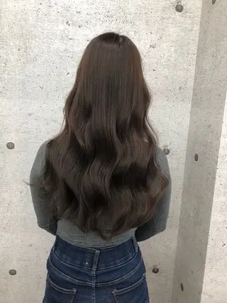 ロング 表参道/ハイライト バレイヤージュのヘアスタイル