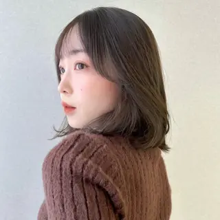 ミディアム カラー 前髪/似合わせカット COA こも.のヘアスタイル