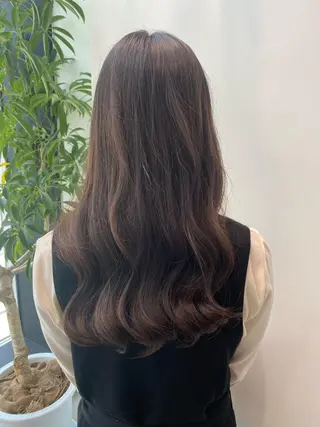 セミロング カラー デザインカラーウルフ 宙也のヘアスタイル