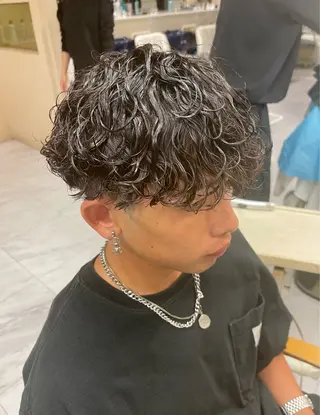 ショート パーマ メンズ 🌻メンズカット 落合諒🌻のヘアスタイル