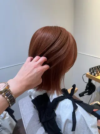 ミディアム マンツーマン 縮毛矯正/マユコのヘアスタイル