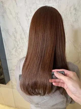 ロング 髪質改善・縮毛矯正 濱　泰賀のヘアスタイル