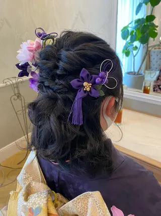 セミロング カラー ヘアアレンジ メンズ キッズ ネイル マツエク・マツパ 透明感カラー🤎 ゆりのヘアスタイル
