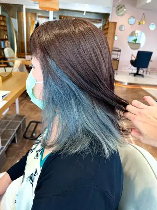 ミディアム 星 沙織のヘアスタイル