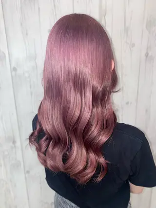 セミロング ゆぴ☾‪/推しカラー /ハイトーンのヘアスタイル