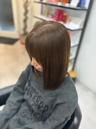セミロング カラー 透明感ダブルカラー/ レイヤー💕miyuのヘアスタイル