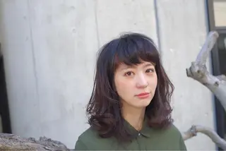 ミディアム パーマ 【白髪ぼかし 専門GBG】自由が丘のヘアスタイル