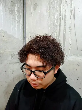 カラー パーマ メンズ ミディアム 堀 凌紀のヘアスタイル