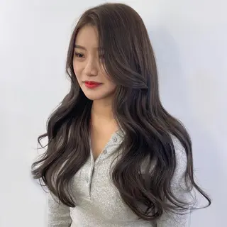 ロング 韓国風✨髪質改善✨ 縮毛矯正✨松浦知奈美のヘアスタイル