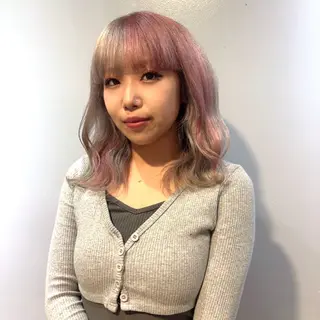 ミディアム カラー ブリーチなしベージュ カラー✨Takeのヘアスタイル