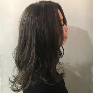 ミディアム カラー hair  salon Zöld.所属・KAIBORI ASUKAのヘアスタイル