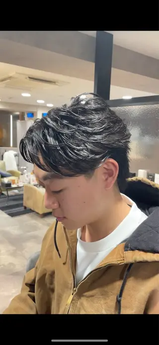 パーマ メンズ 仙台/メンズ/ フェザー/リョウのヘアスタイル